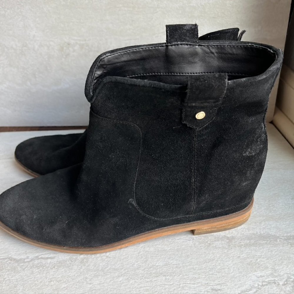 ** Cole Haan Grands Series Rayna Wedge Bootie SZ 8.5B Black Suede pull on